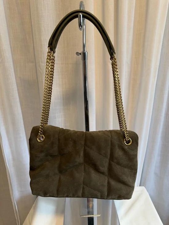 YSL Loulou puffer in suede - Picture 5 of 12